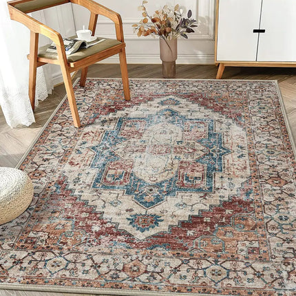 Vardagsrumsmatta i sliten vintage stil