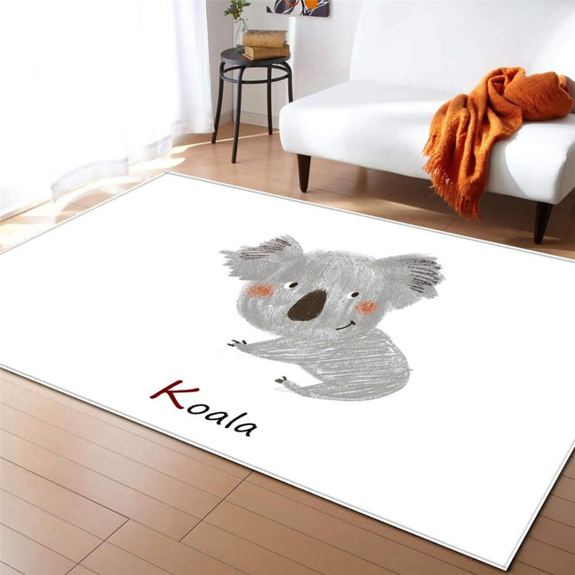 Söt barnmatta med tecknad koala