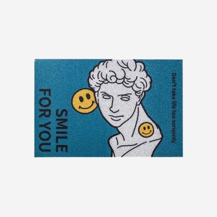 Modern dörrmatta med konstnärligt tryck