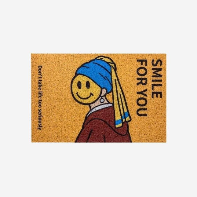 Rolig dörrmatta med konst-parodi