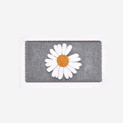 Absorberande badrumsmatta med blomma