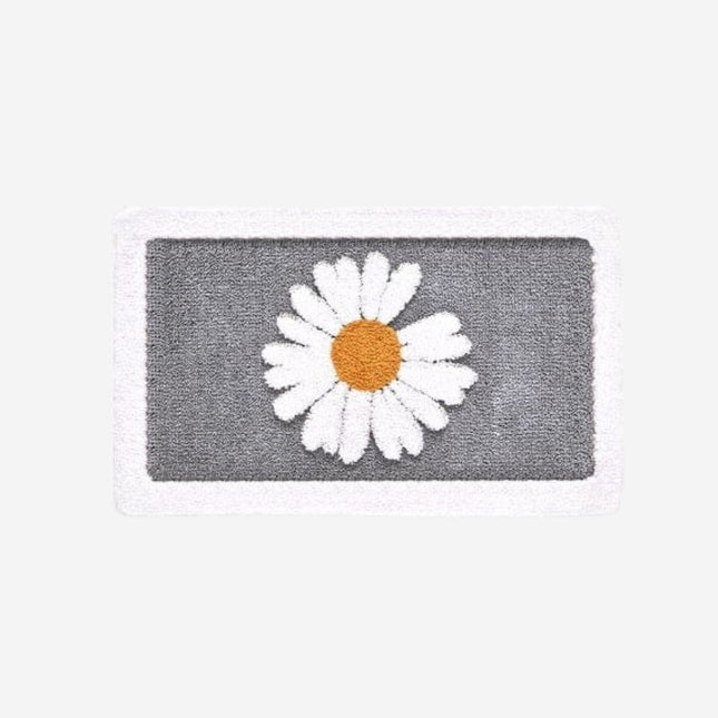 Absorberande badrumsmatta med blomma