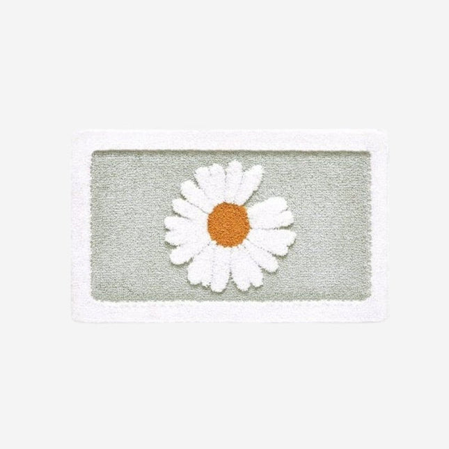 Absorberande badrumsmatta med blomma