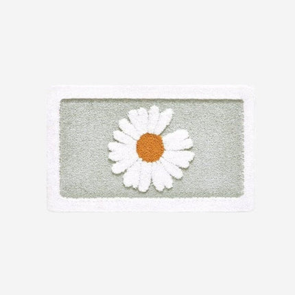 Absorberande badrumsmatta med blomma