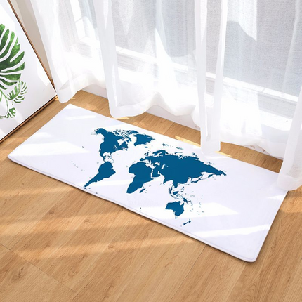Modern matta med design världskarta