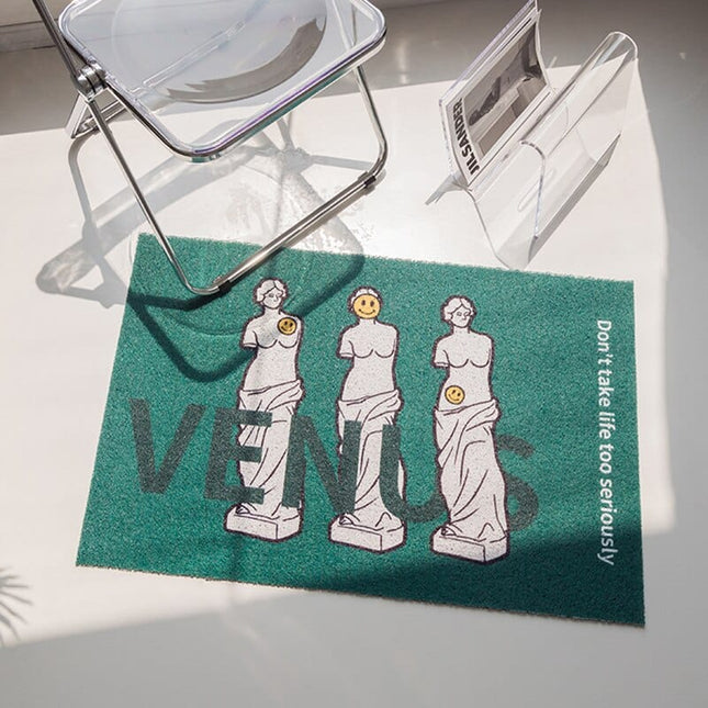 Designad dörrmatta med Venus-statyer