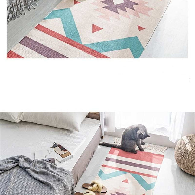 Liten matta för flickrum geometrisk design