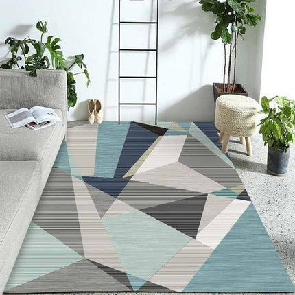 Blå och grå matta geometriskt mönster