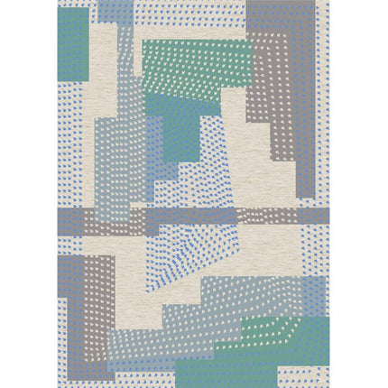 Modern matta i grönt och grått