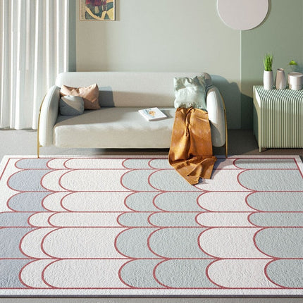 Blå och vit matta bågmönster