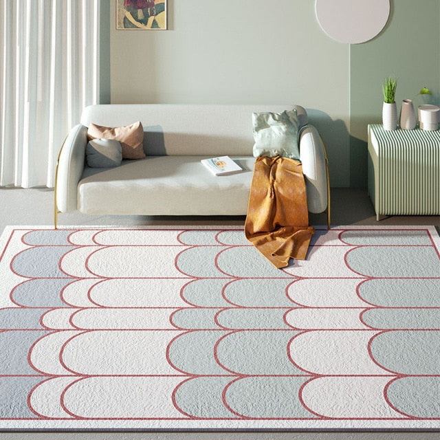 Blå och vit matta bågmönster