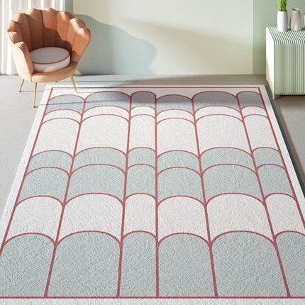 Blå och vit matta bågmönster