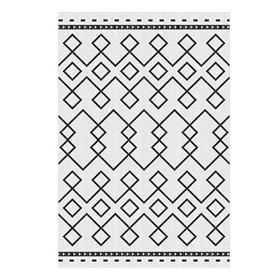 Skandinavisk matta i svart och vitt