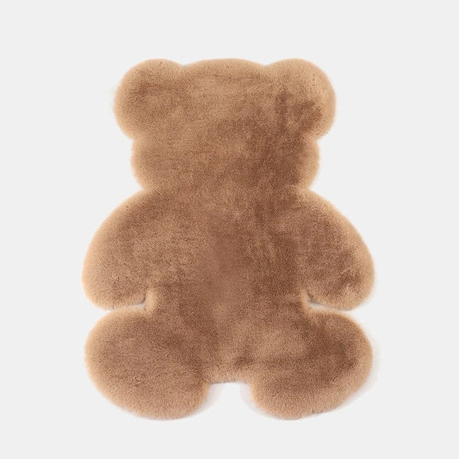 Kamelfärgad nallebjörnsmatta i mjuk fuskpäls