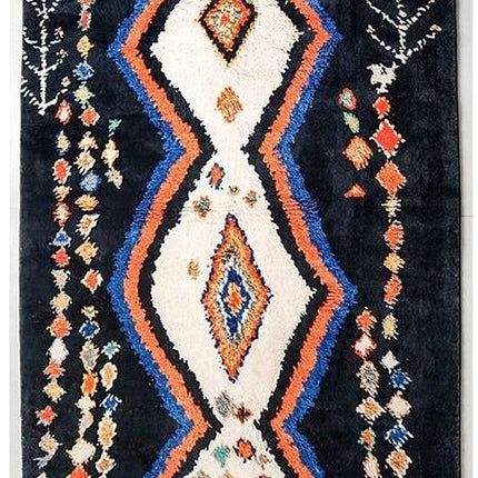 Färgglad handknuten matta i berberstil