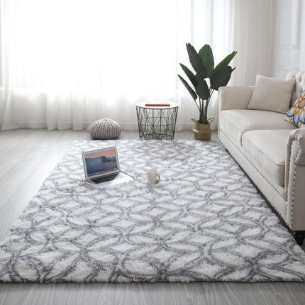 Fluffig berbermatta med mönster