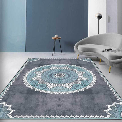 Grå bohemisk matta med mandala