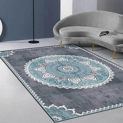 Grå bohemisk matta med mandala