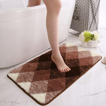 Mjuk och absorberande brun badrumsmatta