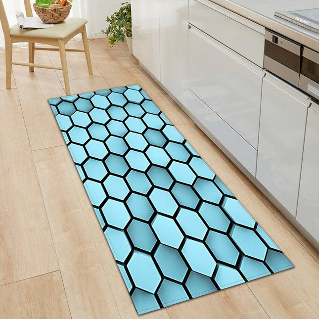 Halkfri köksmatta med 3D-hexagonmönster