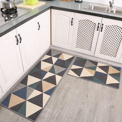 Extra lång köksmatta med triangelmönster