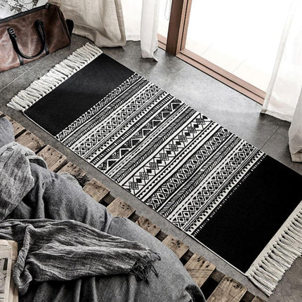 Sängmatta i bomull med fransar