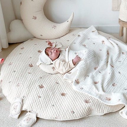 Rund lekmatta för babyrummet