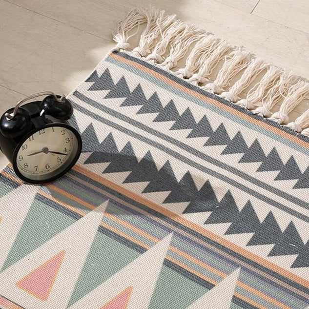 Lång bohemisk matta för sovrum