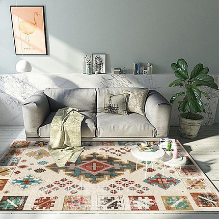 Beige matta med marockanskt motiv
