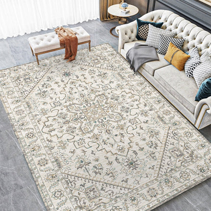 Rektangulär vintage matta för vardagsrum