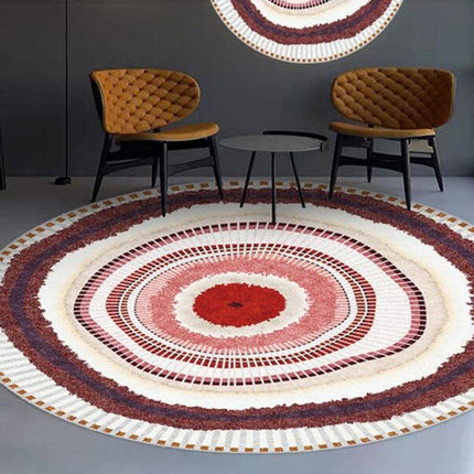Rund röd matta 120 cm