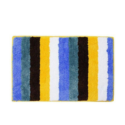 Gul randig halkfri badrumsmatta