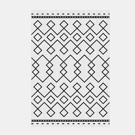 Skandinavisk matta i svart och vitt