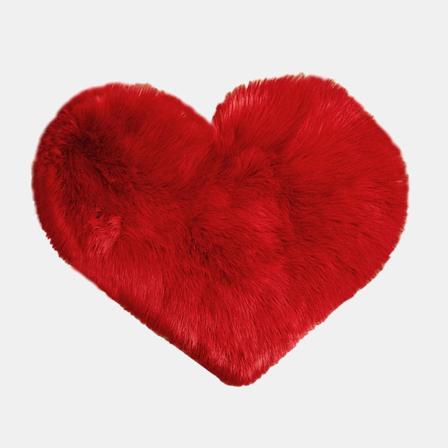 Hjärtformad matta med lång lugg