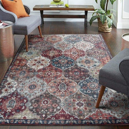 Stor vintage matta med mosaikmönster