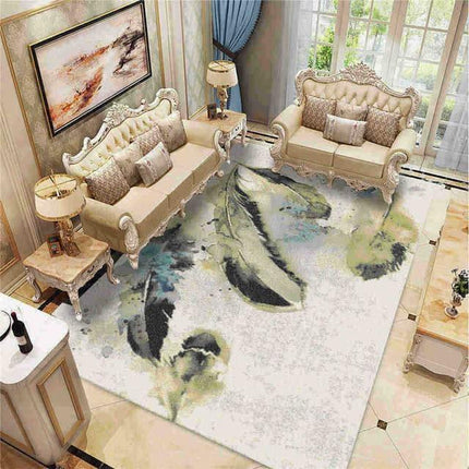 Vintage matta med naturligt fjädermotiv